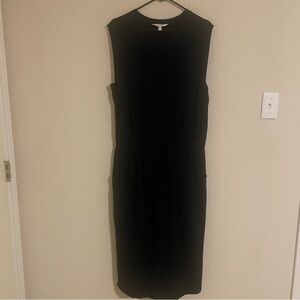 Garnet Hill Tencel Black Sleeveless Dress Size Large